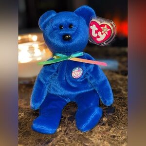 💙 Ty Beanie Baby Clubby the Bear – Official Ty Club Exclusive 1998 Blue
